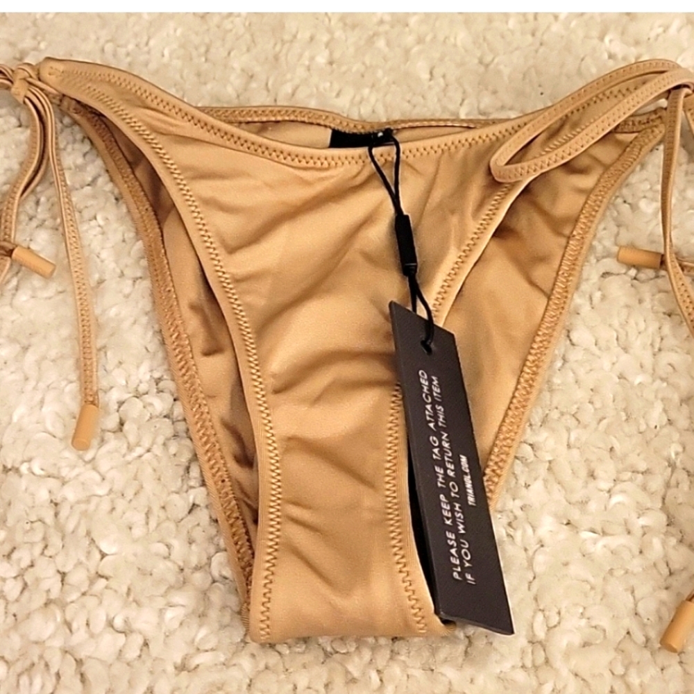 NEW TRIANGL bronze/gold Swim Bikini Bottoms Size S - Picture 4 of 10